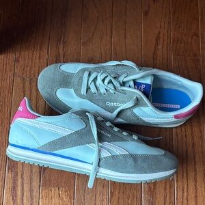Reebok Light Blue, Gray and Pink Athletic Shoes